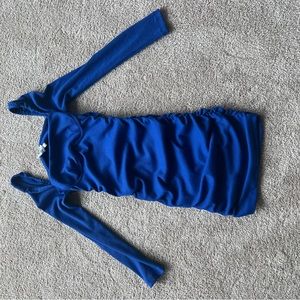 Princess Polly Blue Long Sleeve Mini Dress